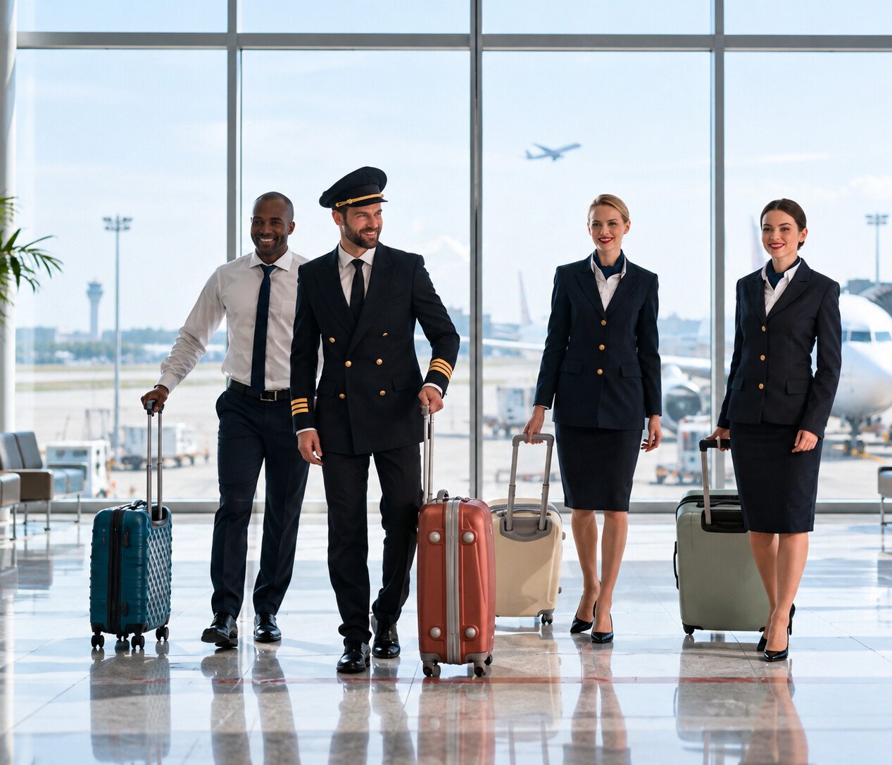 Equipo aeronautico en el aeropuerto